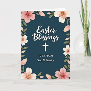 Faux Gold Easter Blessings Card