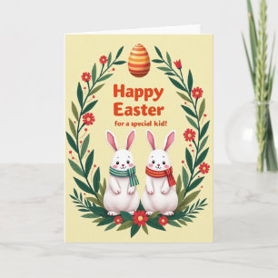 Faux Gold Easter Bunny Friend Card