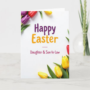 Faux Gold Easter Family Card