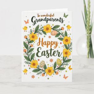 Faux Gold Easter Grandparents Card