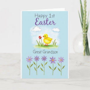 Faux Gold Easter Great Grandson Card