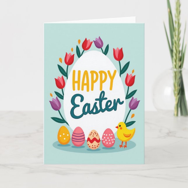 Faux Gold Easter Joy Card (Front)