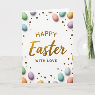 Faux Gold Easter Love Card