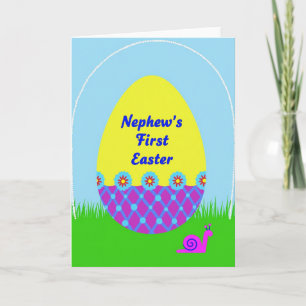 Faux Gold Easter Nephew Card