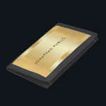 Faux Gold Elegant Glamour Trendy Modern Template Trifold Wallet<br><div class="desc">Faux Gold Elegant Glamour Trendy Modern Template Photo Wallet.</div>