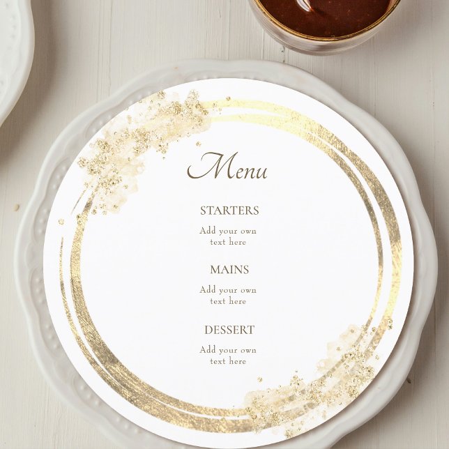  faux gold elegant Menu (Creator Uploaded)