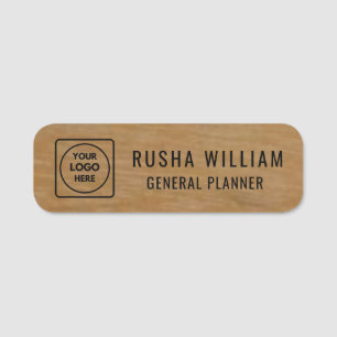 Faux Gold Employee Logo Tag nametags