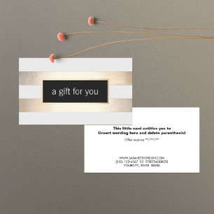 Faux Gold Foil and Black Striped Retail Gift Card