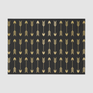 Faux Gold Foil Arrows Pattern Tissue Paper