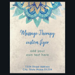 FAUX gold foil blue lotus flower Flyer<br><div class="desc">please note this is a printed product with NO REAL GOLD FOIL</div>