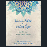 FAUX gold foil blue lotus logo Flyer<br><div class="desc">please note this is a printed product with NO REAL GOLD FOIL</div>