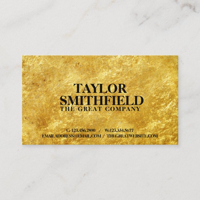 Faux Gold Foil Business Card (Front)