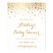 Faux Gold Foil Confetti Baby Shower Welcome Sign