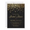 Faux Gold Foil Confetti Black Bridal Shower