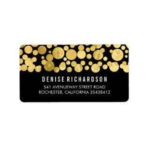 Faux Gold Foil Confetti Black Label