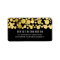 Faux Gold Foil Confetti Black