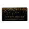 Faux Gold Foil Confetti Business Card | Black