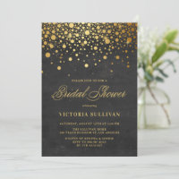 Faux Gold Foil Confetti | Chalkboard Bridal Shower