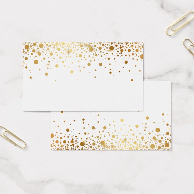 Faux Gold Foil Confetti Dots Blank Horizontal (Office)