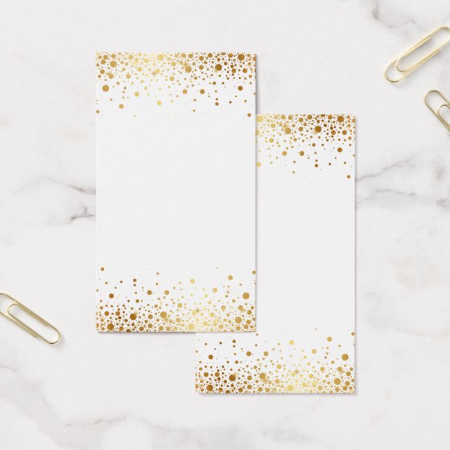 Faux Gold Foil Confetti Dots Blank Vertical (Office)