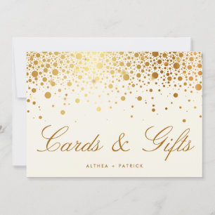 Faux Gold Foil Confetti Dots Ivory Cards & Gifts
