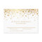 Faux Gold Foil Confetti Dots Wedding RSVP Card