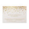 Faux Gold Foil Confetti Dots Wedding RSVP Card