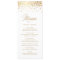 Faux Gold Foil Confetti Elegant Menu Card