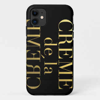 Faux Gold Foil Creme De La Creme Black Case-Mate iPhone Case