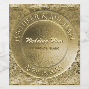 Faux Gold Foil Custom Wine Label