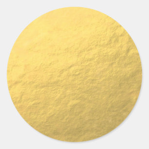 Faux Gold Foil Effect Printed Sticker