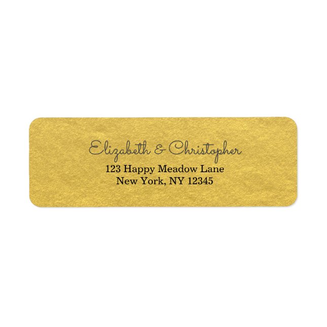 Faux Gold Foil Fancy And Elegant (Front)
