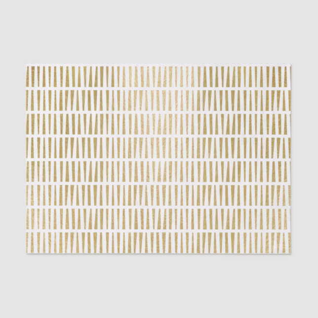 Faux Gold Foil Geometric Pattern Tissue Paper (Front)