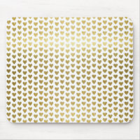 Faux Gold Foil Hearts Pattern Modern