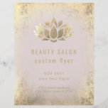 FAUX gold foil lotus logo design Flyer<br><div class="desc">please note this is a printed product with NO REAL GOLD FOIL</div>