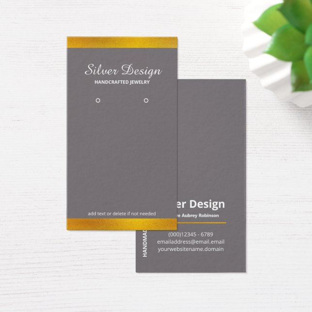 Faux Gold Foil Minimalistic Display Card (Desk)