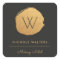 Faux Gold Foil Monogram Business Sticker Labels