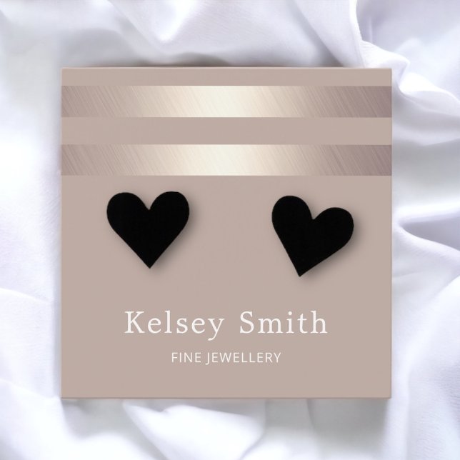 Faux Gold Foil on Bronze Earring Display Card (Creator Uploaded)