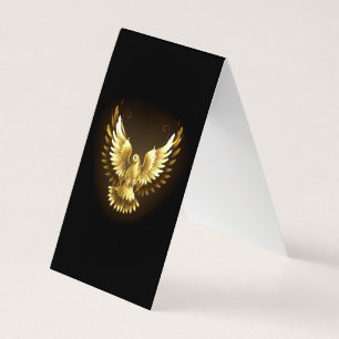 Faux Gold Foil Peace Dove on Black
