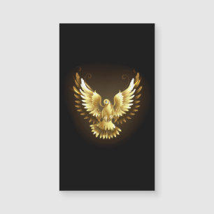 Faux Gold Foil Peace Dove on Black