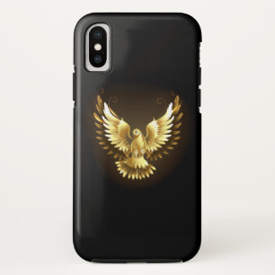 Faux Gold Foil Peace Dove on Black Case-Mate iPhone Case