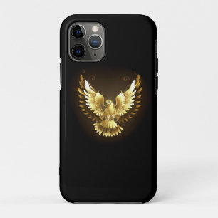 Faux Gold Foil Peace Dove on Black Case-Mate iPhone Case