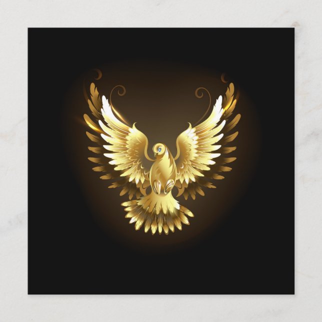 Faux Gold Foil Peace Dove on Black Programme (Front)