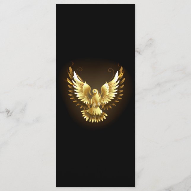 Faux Gold Foil Peace Dove on Black Programme (Front)