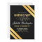 Faux Gold Foil Strip Black Surprise Birthday Party
