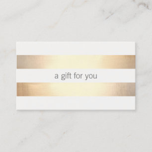 Faux Gold Foil  Striped Retail Gift Card