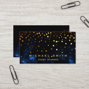 Faux Gold Foil Subtle Glitter Business Card