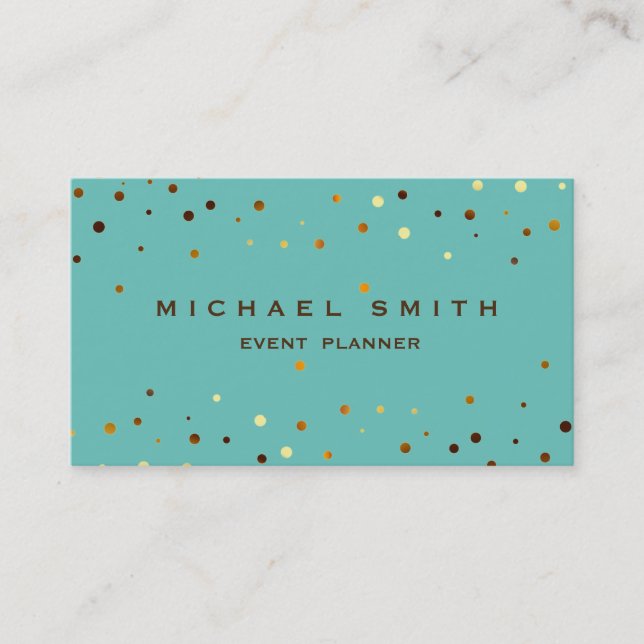 Faux Gold Foil Subtle Glitter Business Card (Front)