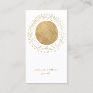 Faux Gold Foil Sun Business Card