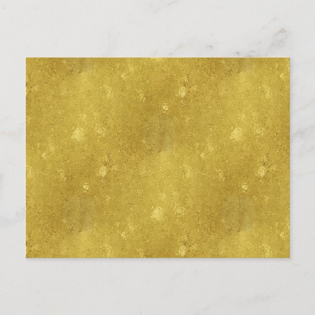 Faux Gold Foil Texture Background Sparkle Template Postcard (Front)